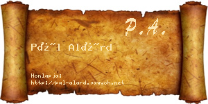 Pál Alárd névjegykártya